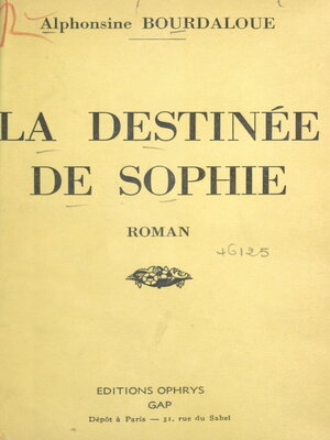 cover image of La destinée de Sophie